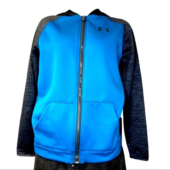 Under Armour women/boy fleece full zip jacket sz YXL - Picture 1 of 7